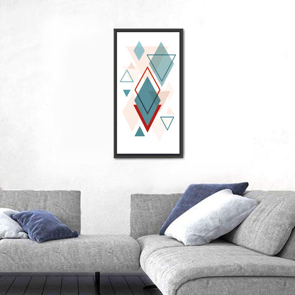 Scandinavian Overlapping Diamonds Wall Art