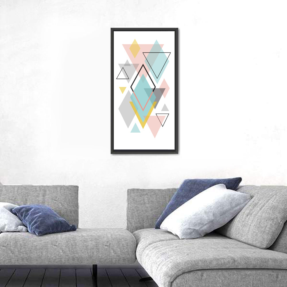 Scandinavian Geometric Study Wall Art in a room, portrait
