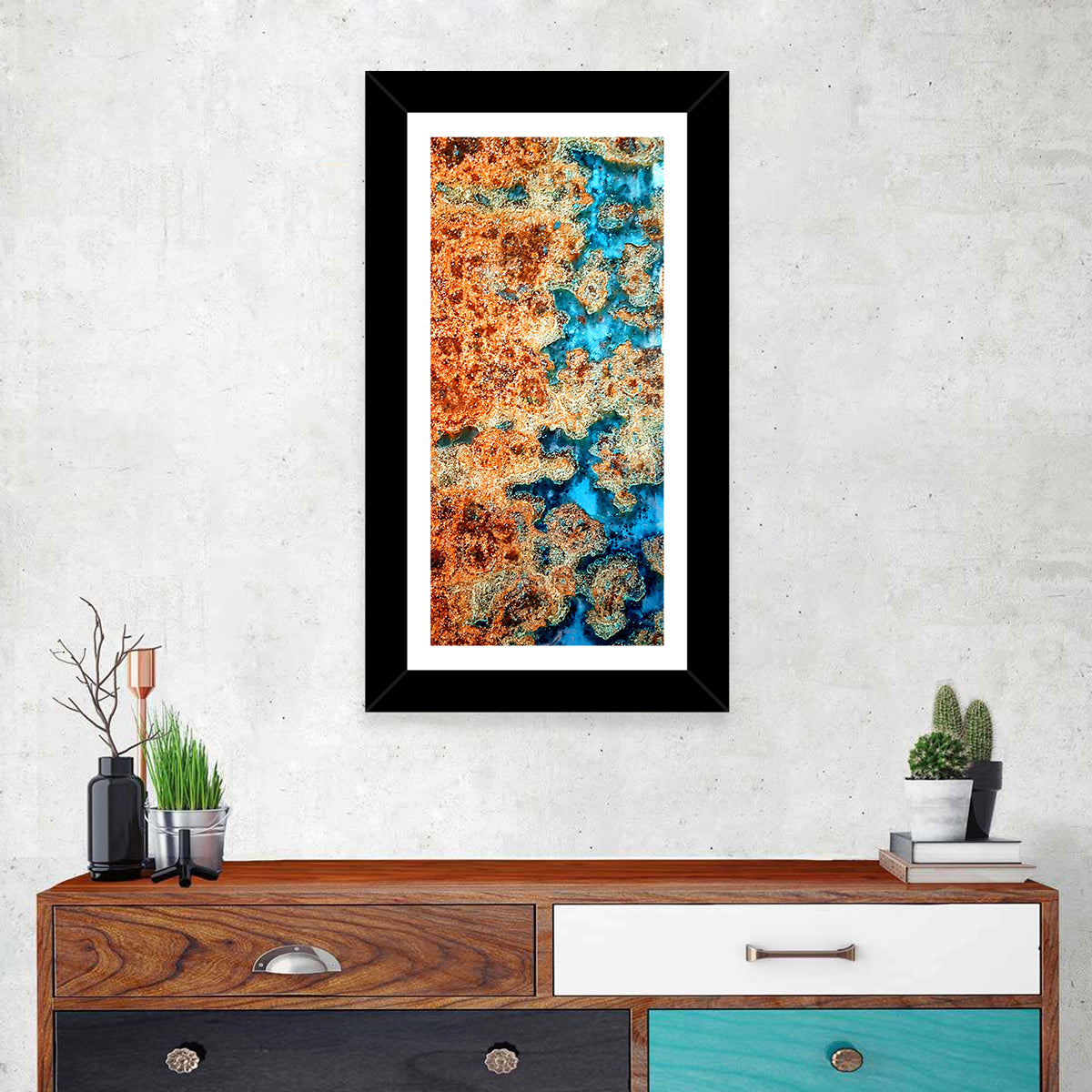 Oxidized Steel Abstract Wall Art