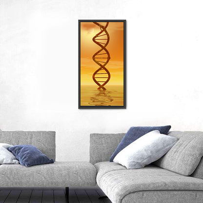 Dna Helix at Sunset Wall Art