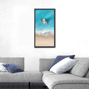 Aerial Beach & Yacht Wall Art