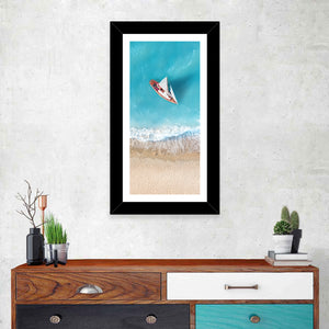 Aerial Beach & Yacht Wall Art