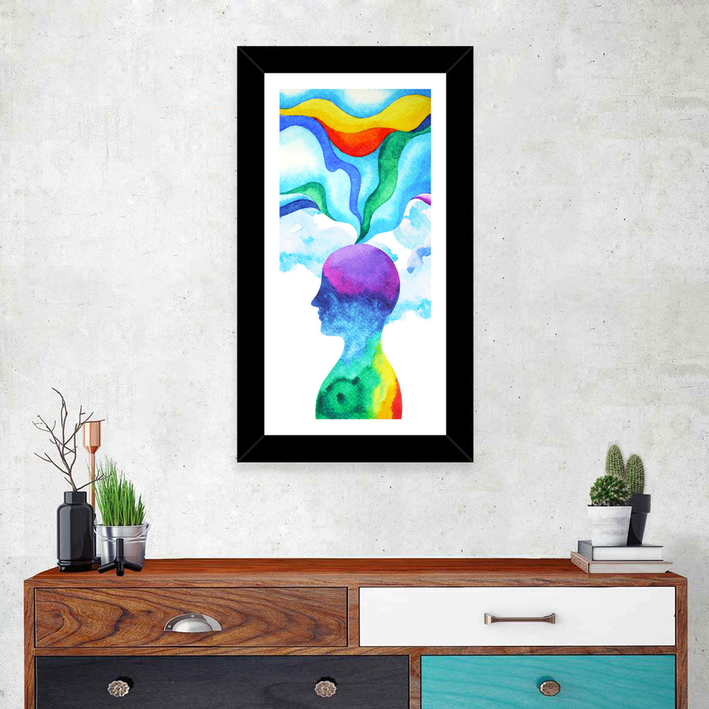 Thinking Mind Silhouette Wall Art