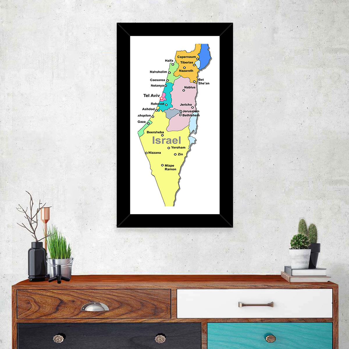 Minimalist Israel Map Wall Art