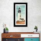Lighthouse Over Grassy Dune Wall Art