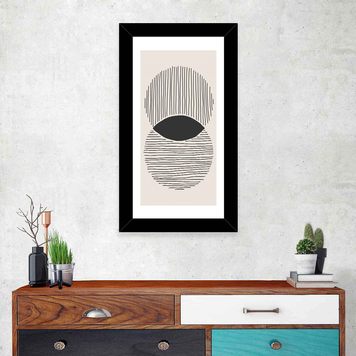 Boho Geometric Circles Wall Art