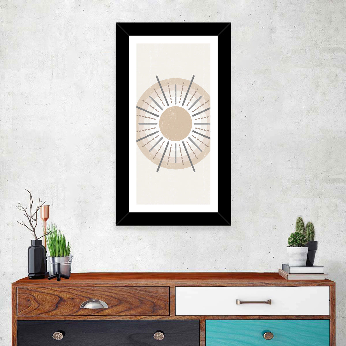 Concentric Boho Sun Iii Wall Art