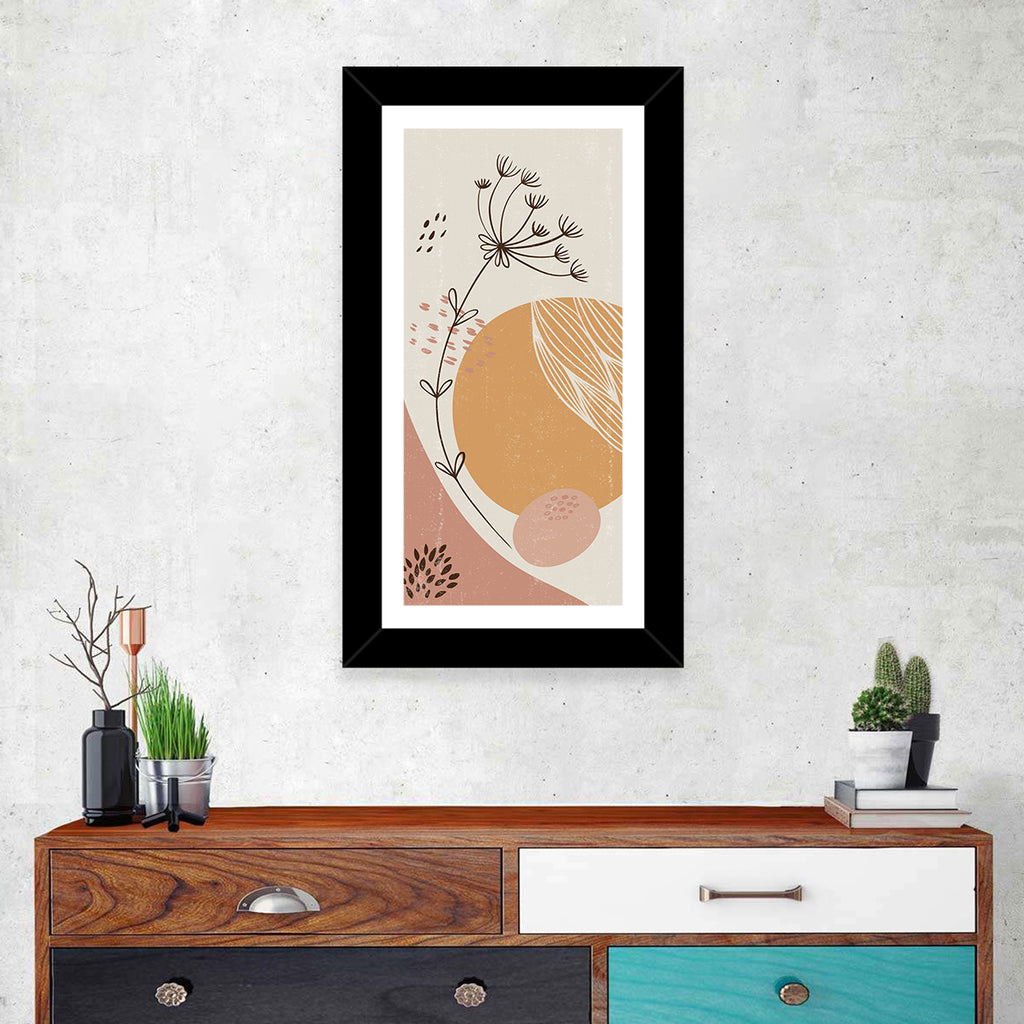 Terracotta Wildflower Abstract Wall Art