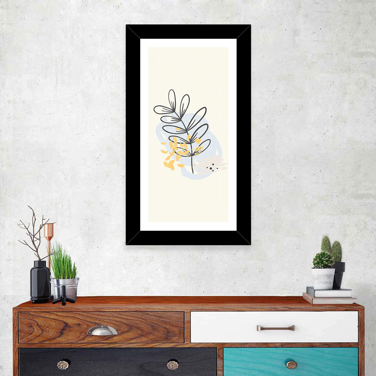 Falling Leaves Illustration Wall Art