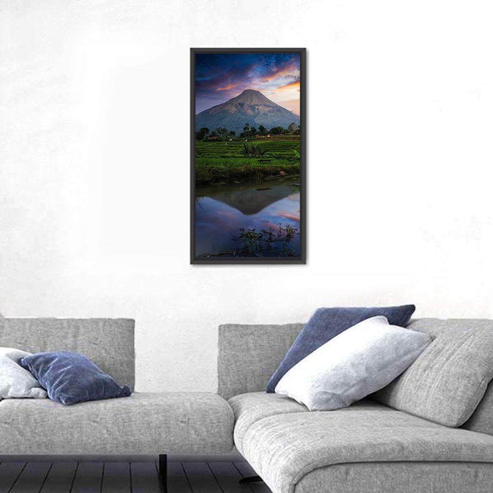 Mount Penanggungan Wall Art in a room, portrait