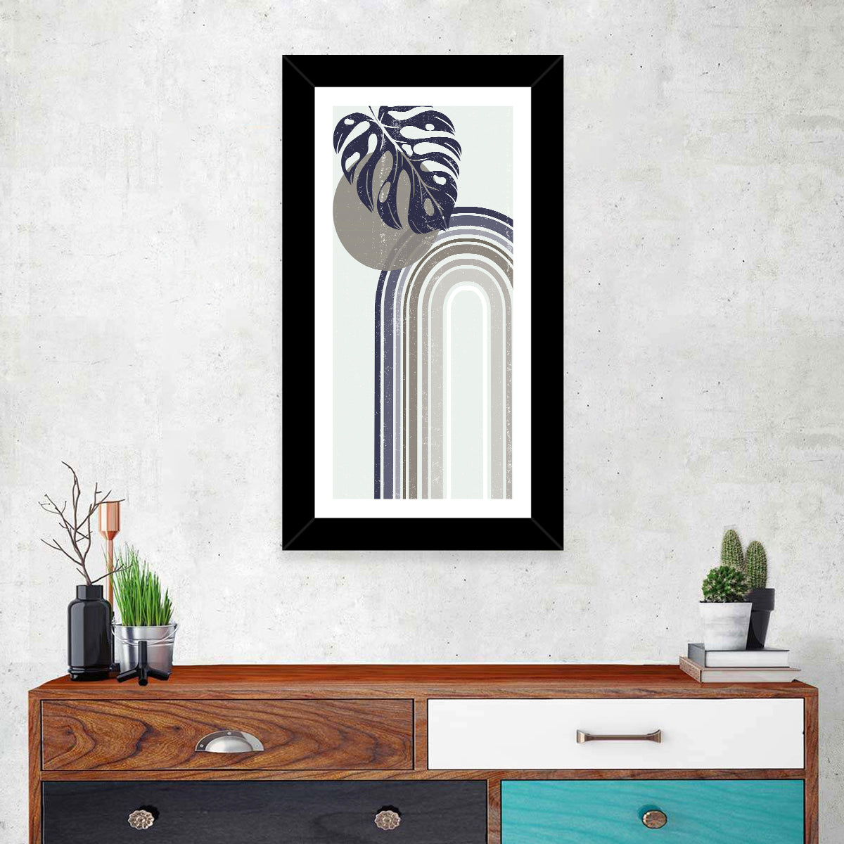Door to Heaven Boho Abstract Wall Art in a room, portrait