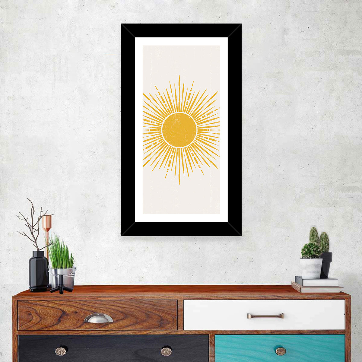 Golden Boho Sunburst Wall Art