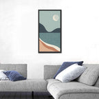 Crescent Moon Mountain Lake Wall Art
