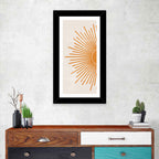 Orange Sunburst Minimalist Wall Art