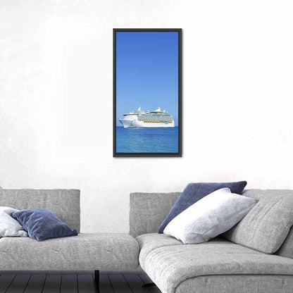 Cruise Ship in Open Sea Wall Art