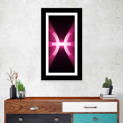 Magenta Pisces Symbol Wall Art