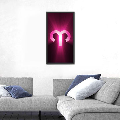 Radiant Aries Zodiac Emblem Wall Art