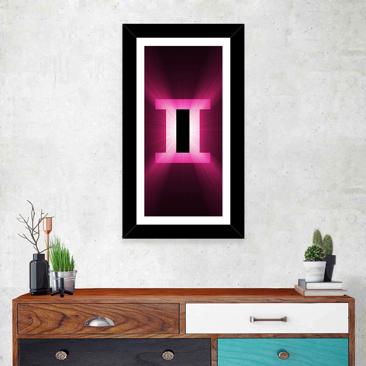 Radiant Gemini Symbol Wall Art