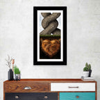 Intertwined Trees with Heart-shaped Roots Wall Art
