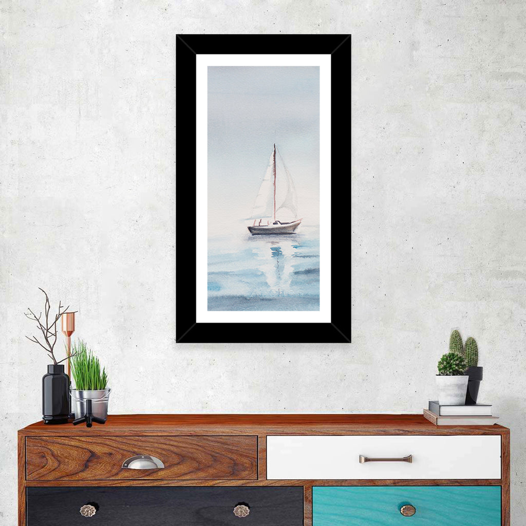 Sailboat on Calm Sea Wall Art