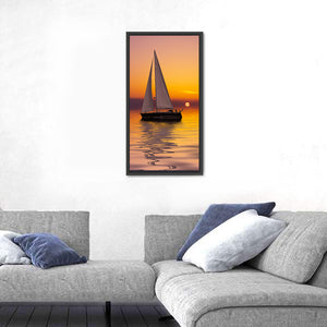 Sailboat Sunset Wall Art