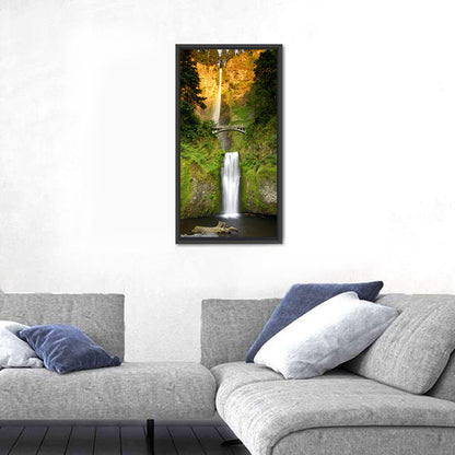 Multnomah Falls at Golden Hour Wall Art