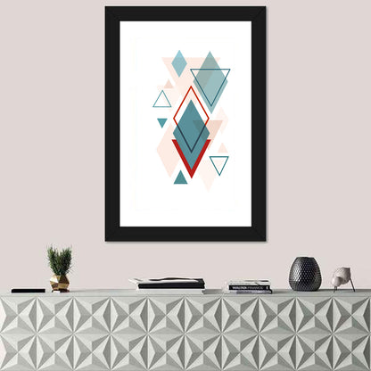 Scandinavian Overlapping Diamonds Wall Art