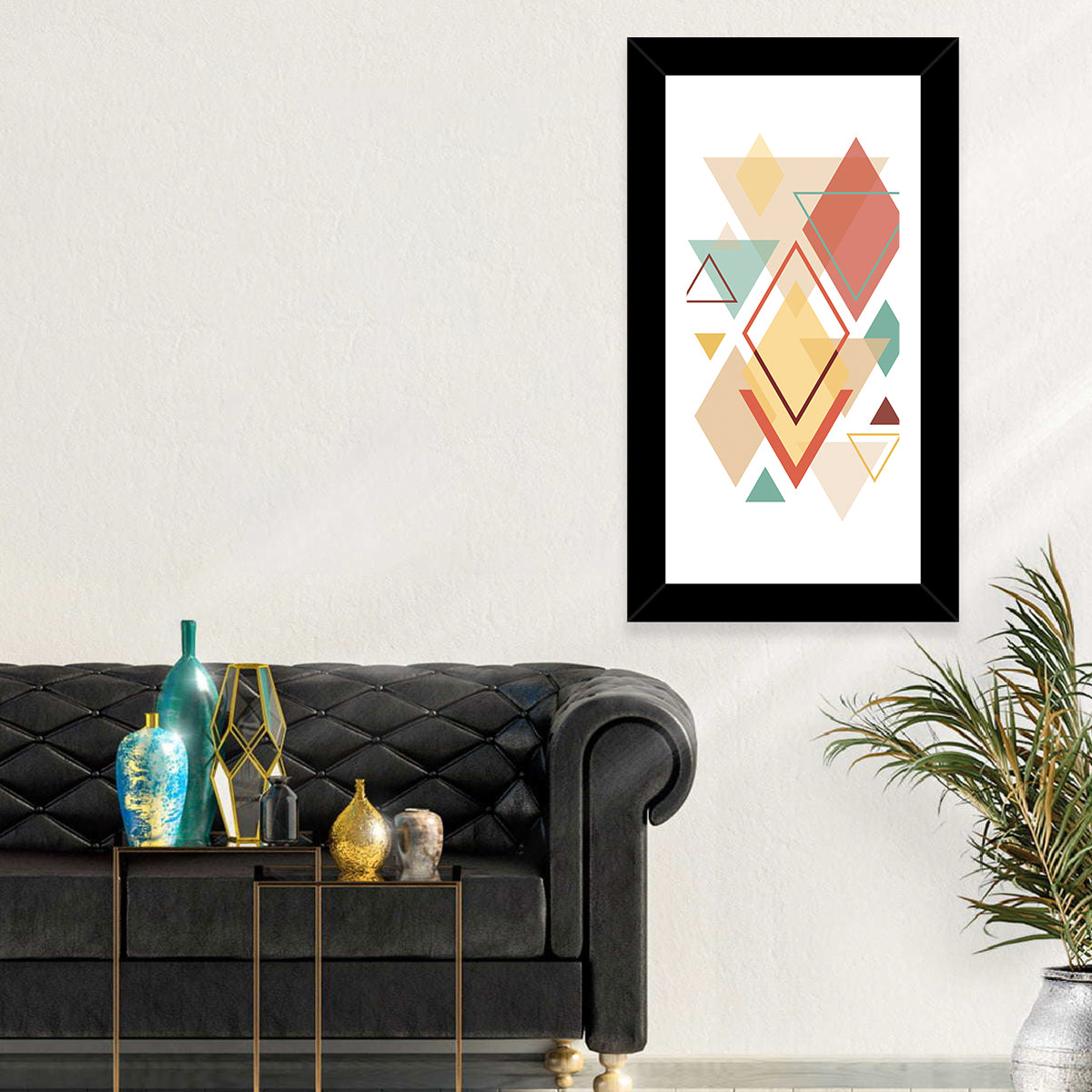 Layered Scandinavian Geometric Abstract Wall Art