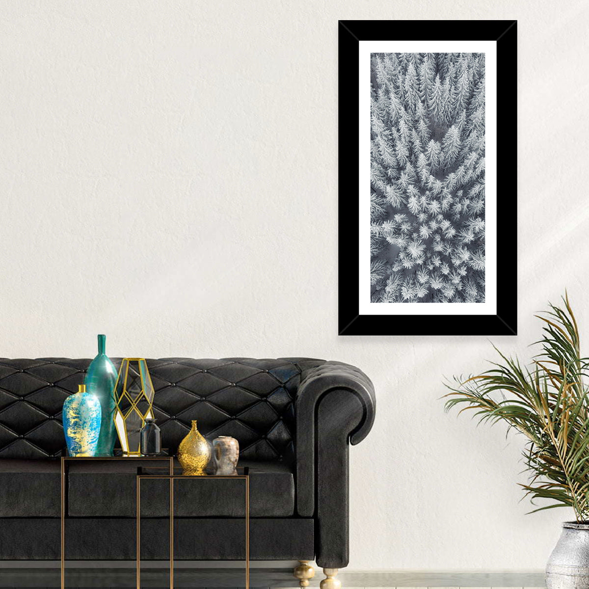 Snow Covered Pine Forest Wall Art