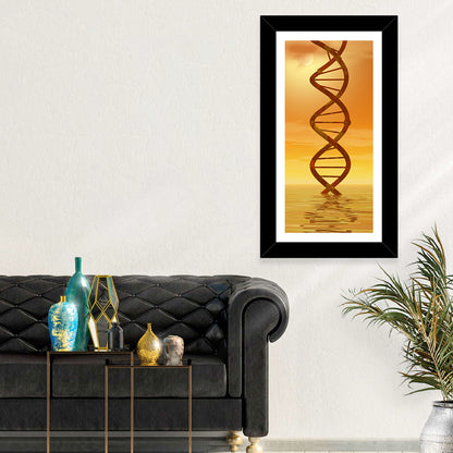 Dna Helix at Sunset Wall Art