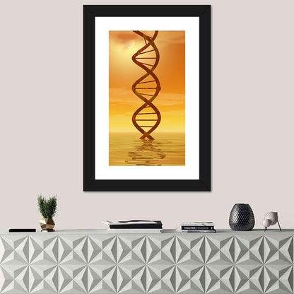 Dna Helix at Sunset Wall Art