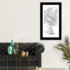 Cardiff City Map Wall Art