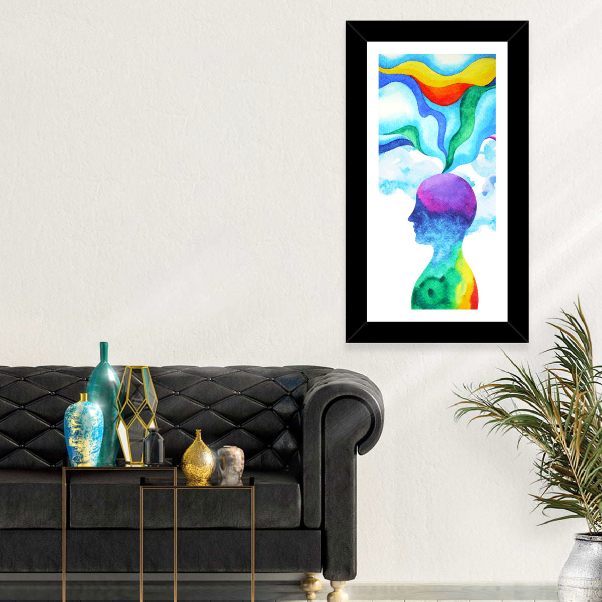 Thinking Mind Silhouette Wall Art