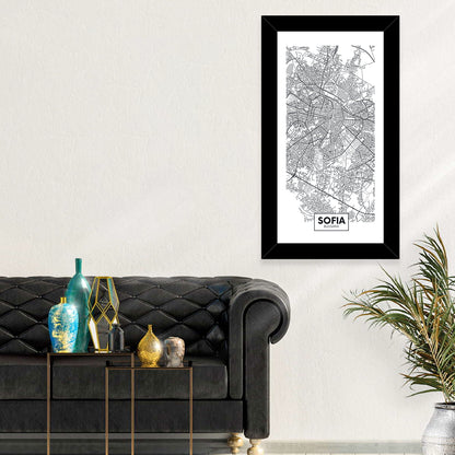 Sofia City Map Wall Art