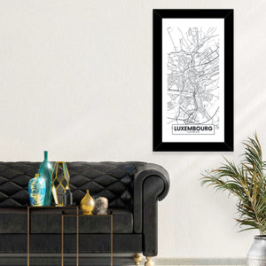 Luxembourg City Map Wall Art