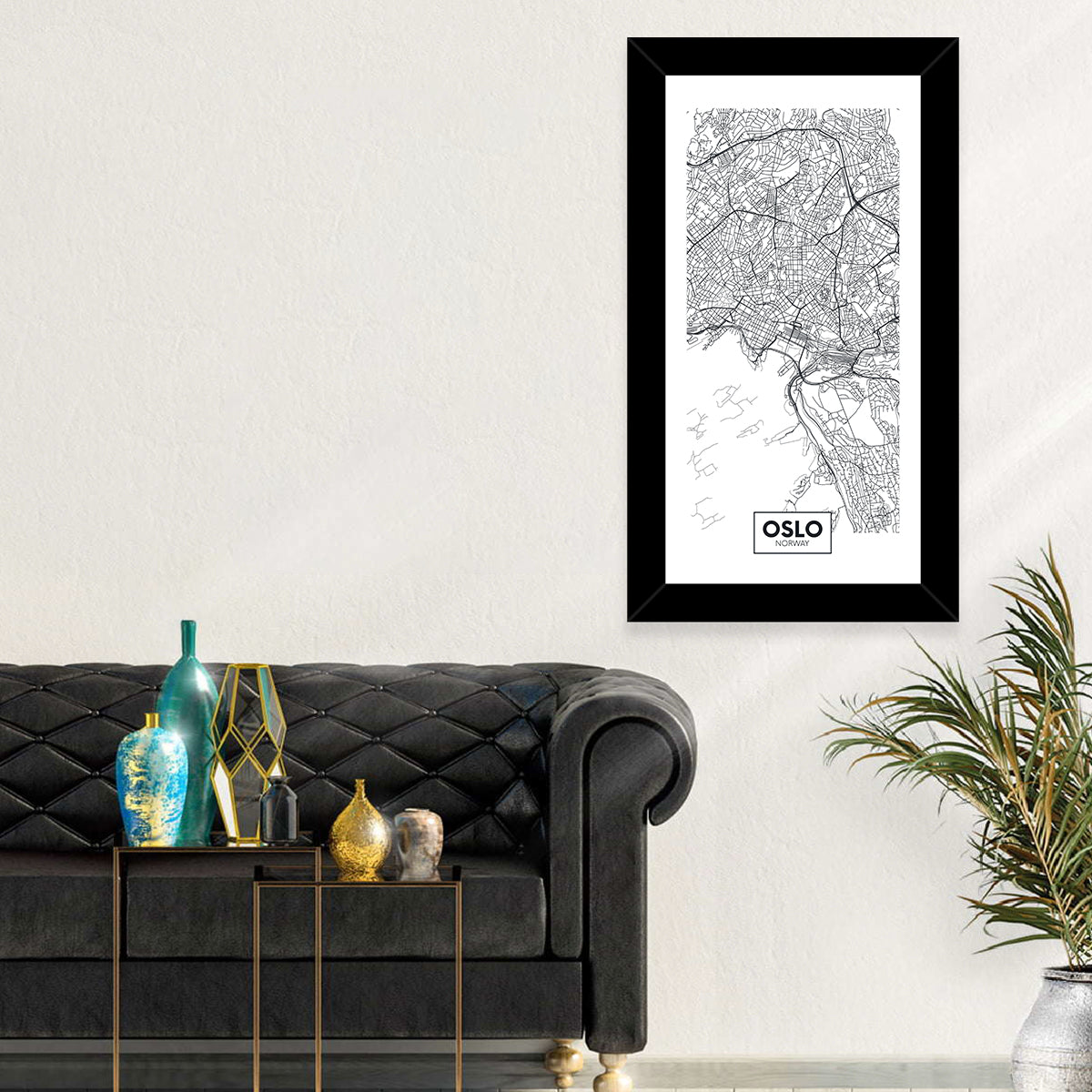 Oslo City Map Wall Art
