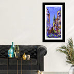 Old City Street with Steeple Wall Art