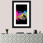 Neon Dj Silhouette Wall Art