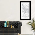 Florence Street Grid Map Wall Art