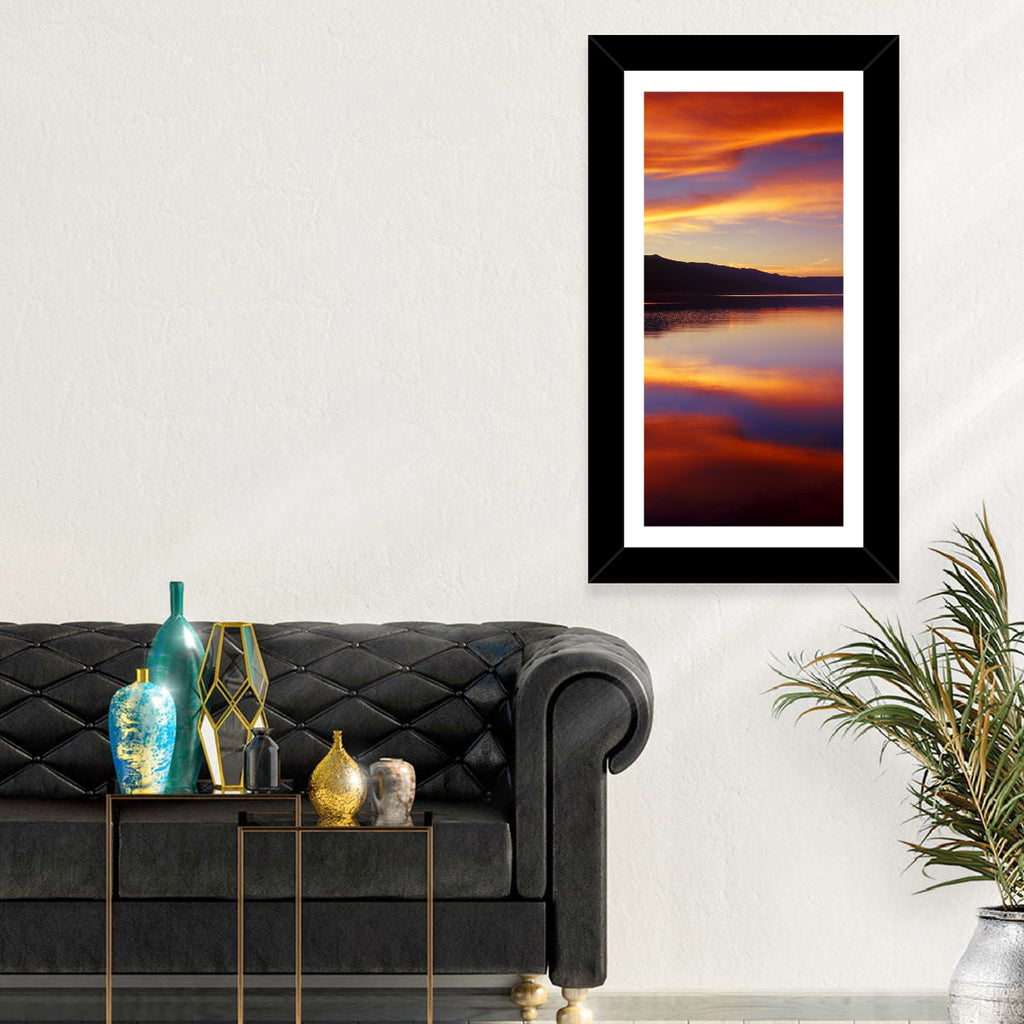 Dusk Over Mountain Lake Wall Art
