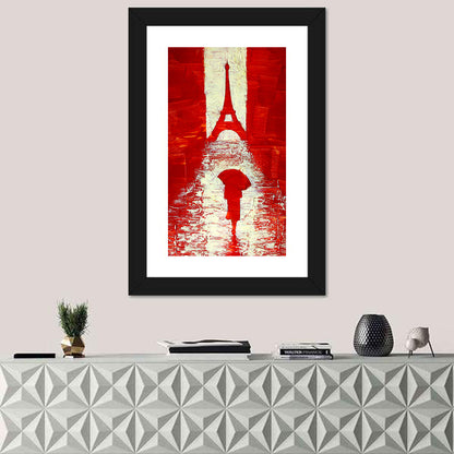 Rainy Paris Eiffel Tower Wall Art