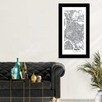 Taipei Street Grid Map Wall Art
