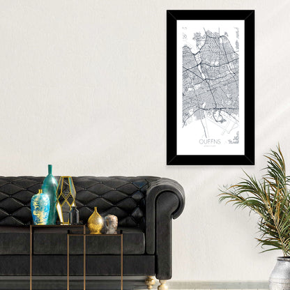 Queens Map with Jfk Airport Wall Art