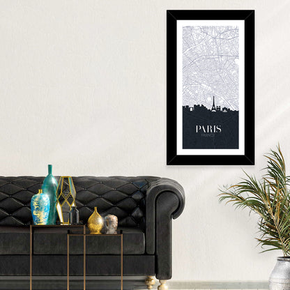 Paris City Map Wall Art