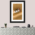 Aerial Combine Over Wheat Field Wall Art