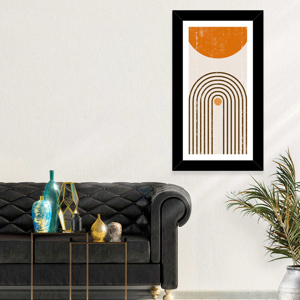 Burning Sun Concentric Arches Wall Art
