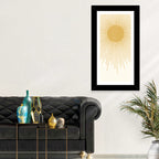 Textured Sunburst Abstract Wall Art