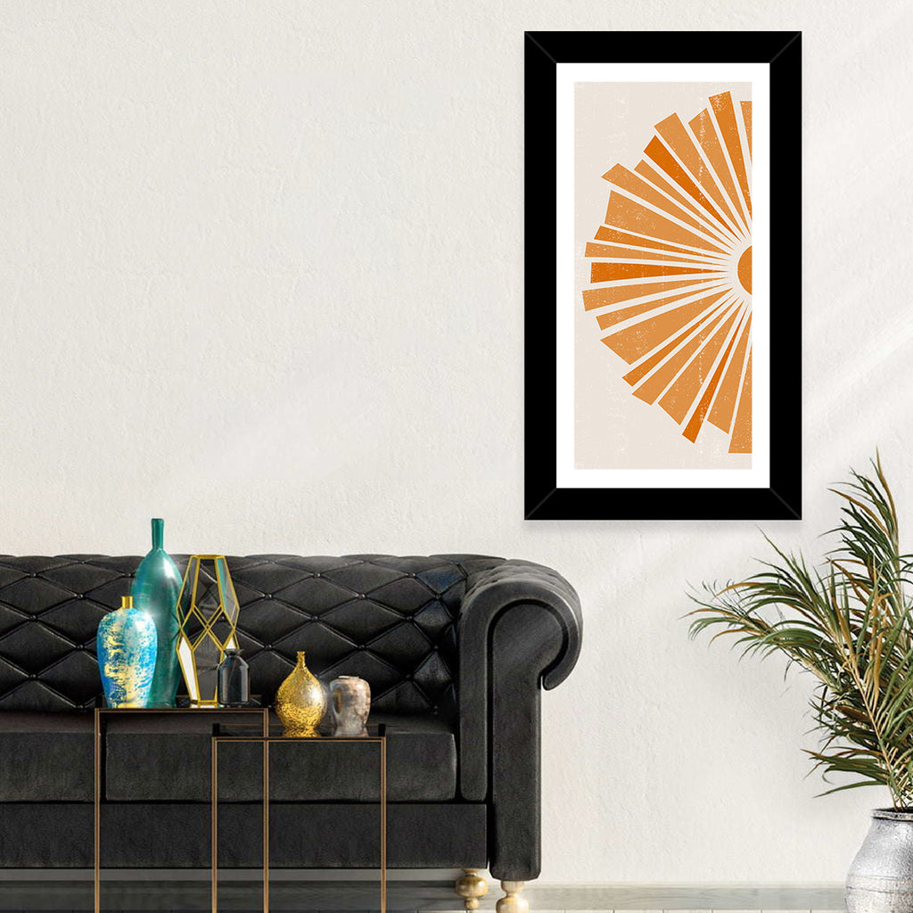 Semicircular Sunburst Minimalist Wall Art