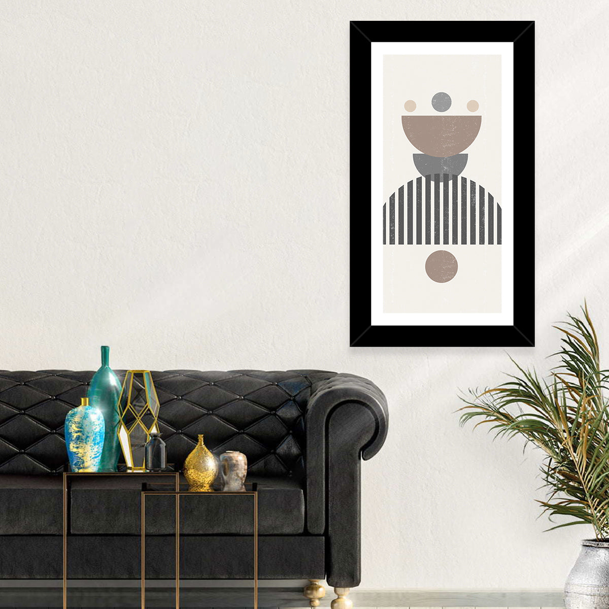 Stacked Sun and Moon Minimalist Wall Art