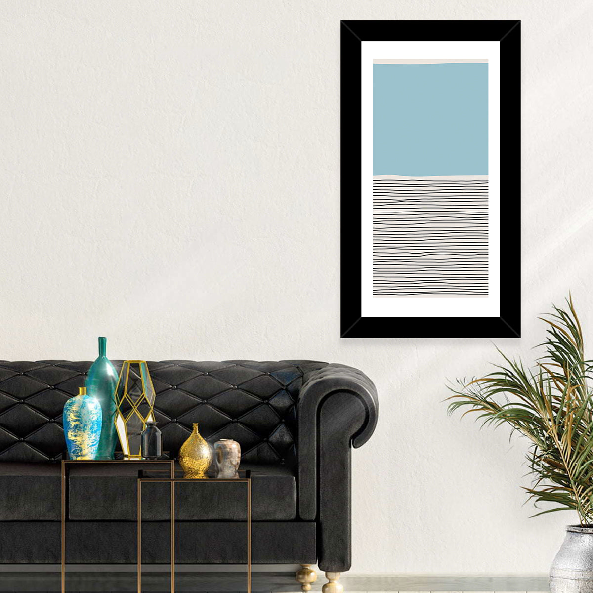 Blue Horizon Minimalist V Wall Art